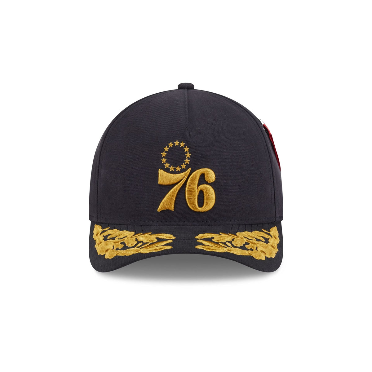 Alpha Industries x Philadelphia 76ers Black 9FORTY M-Crown A-Frame Snapback Hat