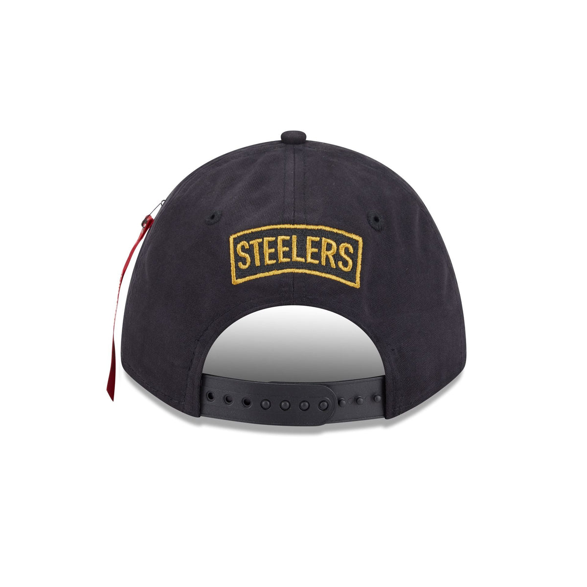 Alpha Industries x Pittsburgh Steelers Black 9FORTY M-Crown A-Frame Snapback Hat