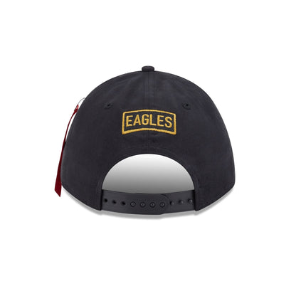 Alpha Industries x Philadelphia Eagles Black 9FORTY M-Crown A-Frame Snapback Hat