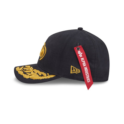 Alpha Industries x Seattle Seahawks Black 9FORTY M-Crown A-Frame Snapback Hat