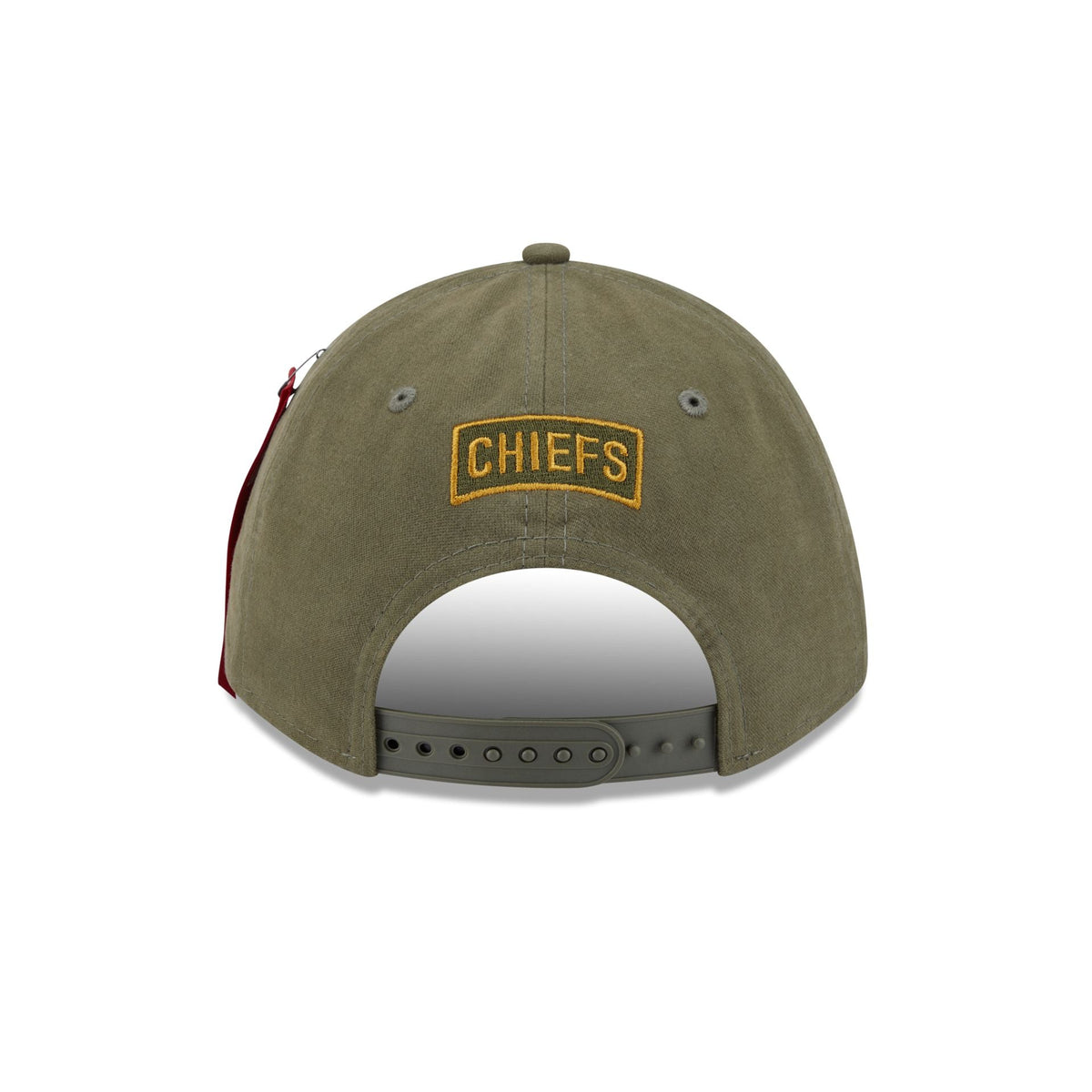 Alpha Industries x Kansas City Chiefs Olive Green 9FORTY M-Crown A-Frame Snapback Hat
