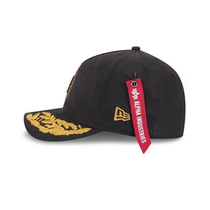 Alpha Industries x Boston Bruins Black 9FORTY M-Crown A-Frame Snapback Hat