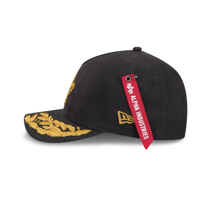 Alpha Industries x Toronto Maple Leafs Black 9FORTY M-Crown A-Frame Snapback Hat