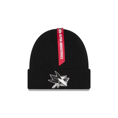 Alpha Industries x San Jose Sharks Black Cuff Knit Hat