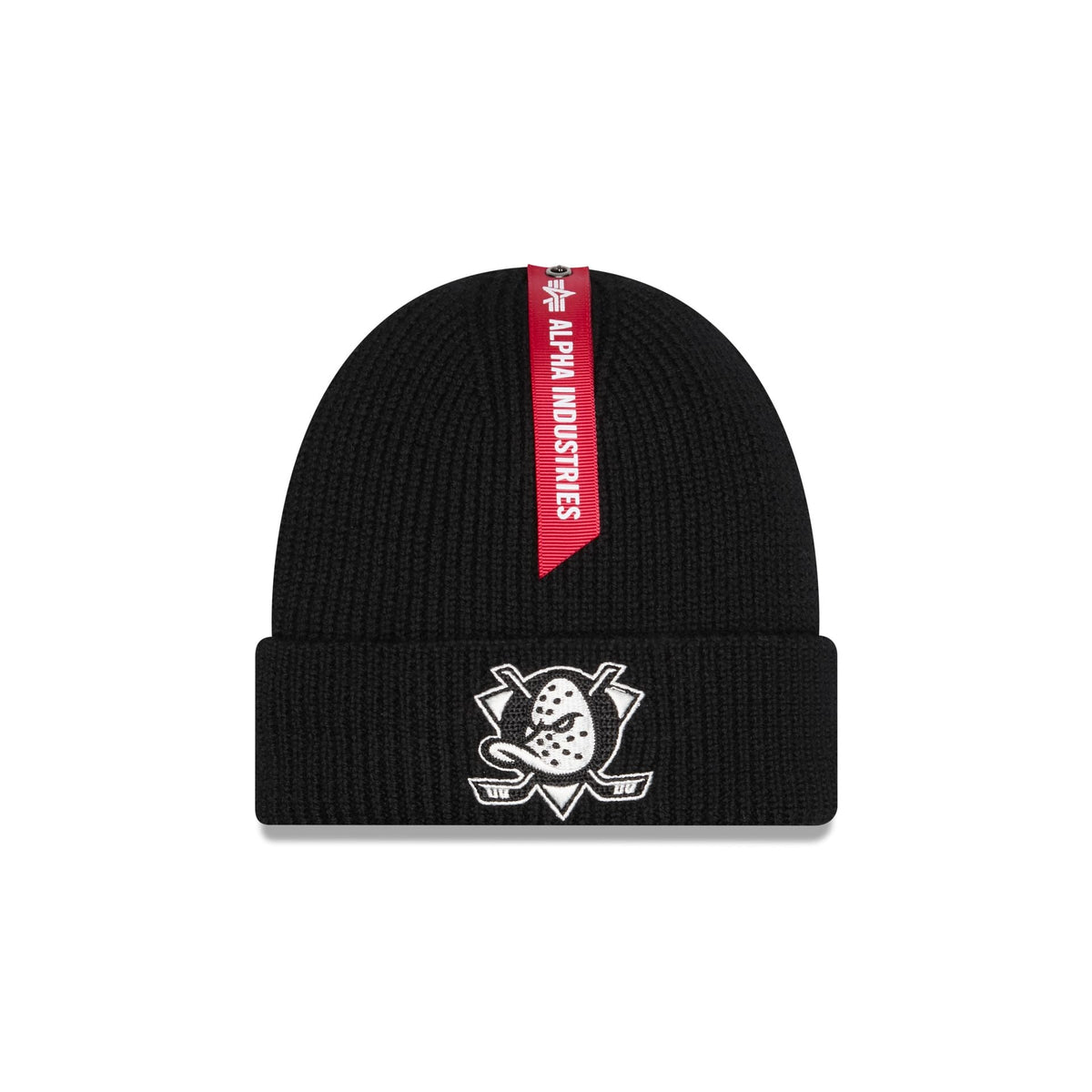 Alpha Industries x Anaheim Ducks Black Cuff Knit Hat