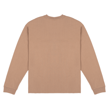 New Era Branded Alden Heavyweight Taupe Gray Long Sleeve Pocket T-Shirt