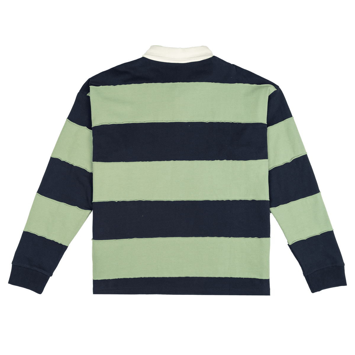New Era Branded Cut & Sew Block Navy Long Sleeve Rugby Shirt