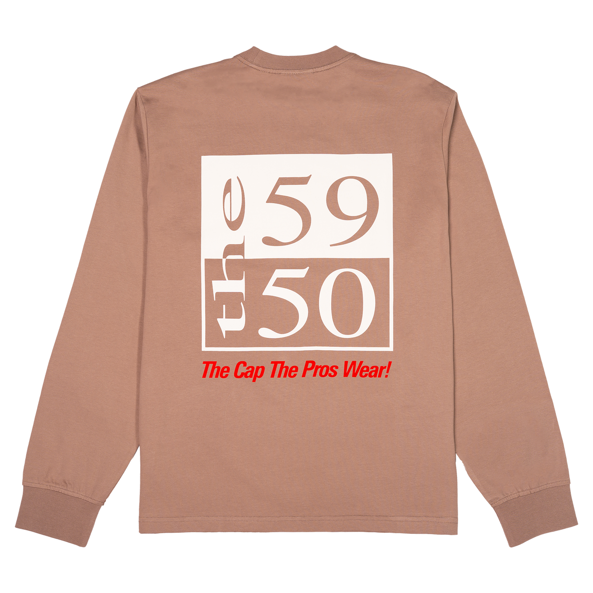 New Era Branded 59FIFTY Archivist Taupe Gray Long Sleeve T-Shirt