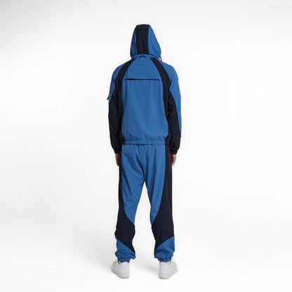 New Era Branded Retro-Tech NE2K Indigo Half-Zip Track Pullover