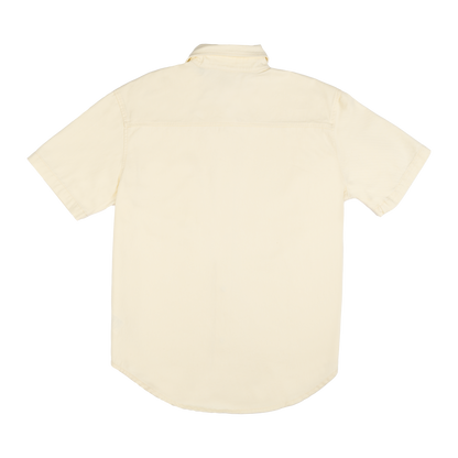 New Era Branded Ellicott Chrome White Twill Half Sleeve Button Up Shirt