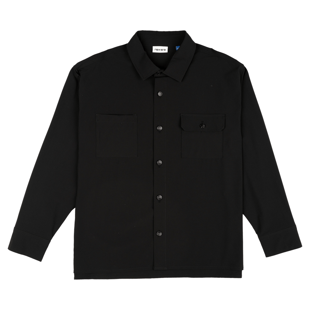 New Era Branded Nylon Military Black Shacket