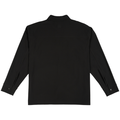 New Era Branded Nylon Military Black Shacket