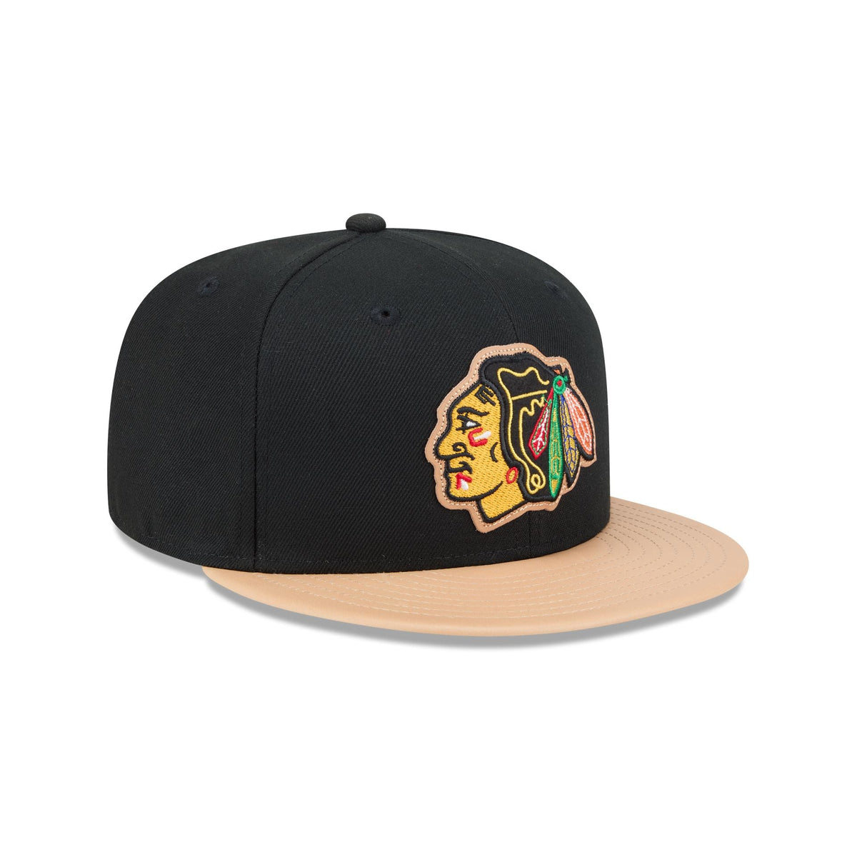Chicago Blackhawks Leather Visor 59FIFTY Fitted Hat