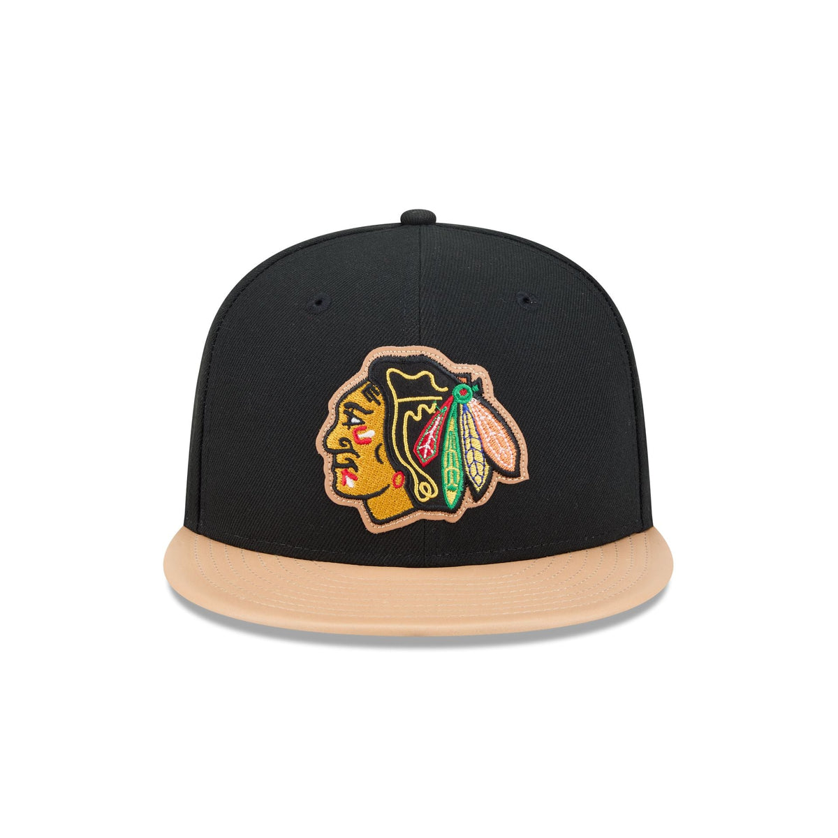 Chicago Blackhawks Leather Visor 59FIFTY Fitted Hat