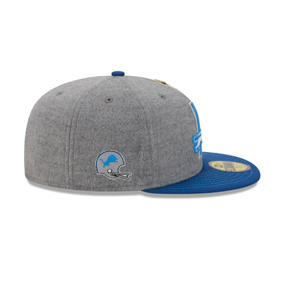 Detroit Lions Heather Gray Wool 59FIFTY Fitted Hat