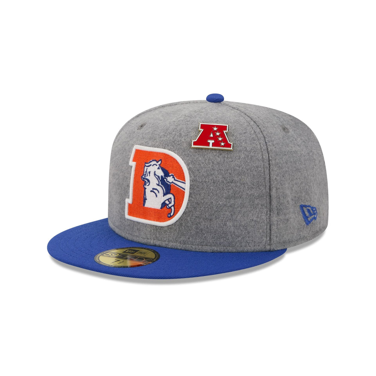 Denver Broncos Heather Gray Wool 59FIFTY Fitted Hat