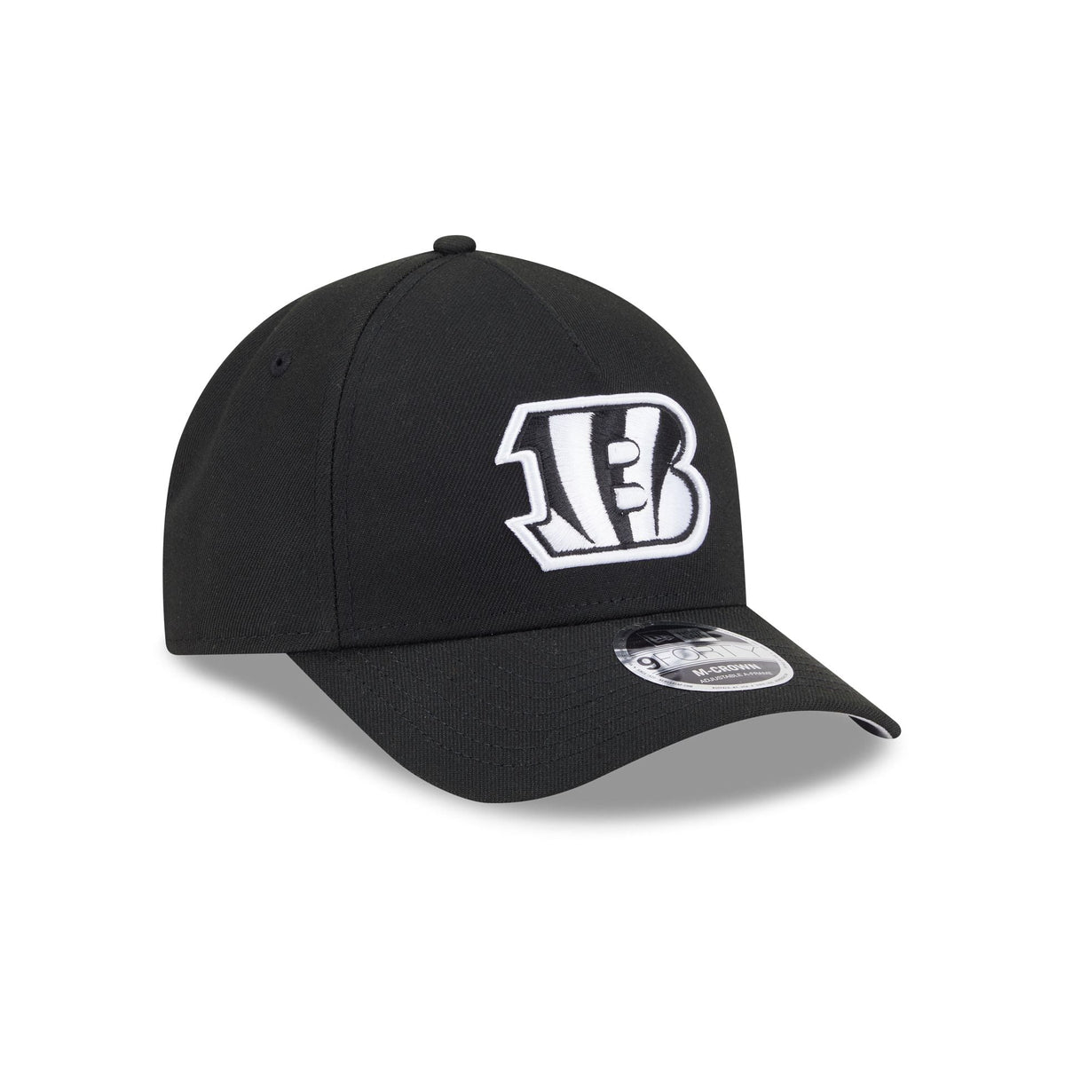 Cincinnati Bengals Black & White 9FORTY M-Crown A-Frame Snapback Hat