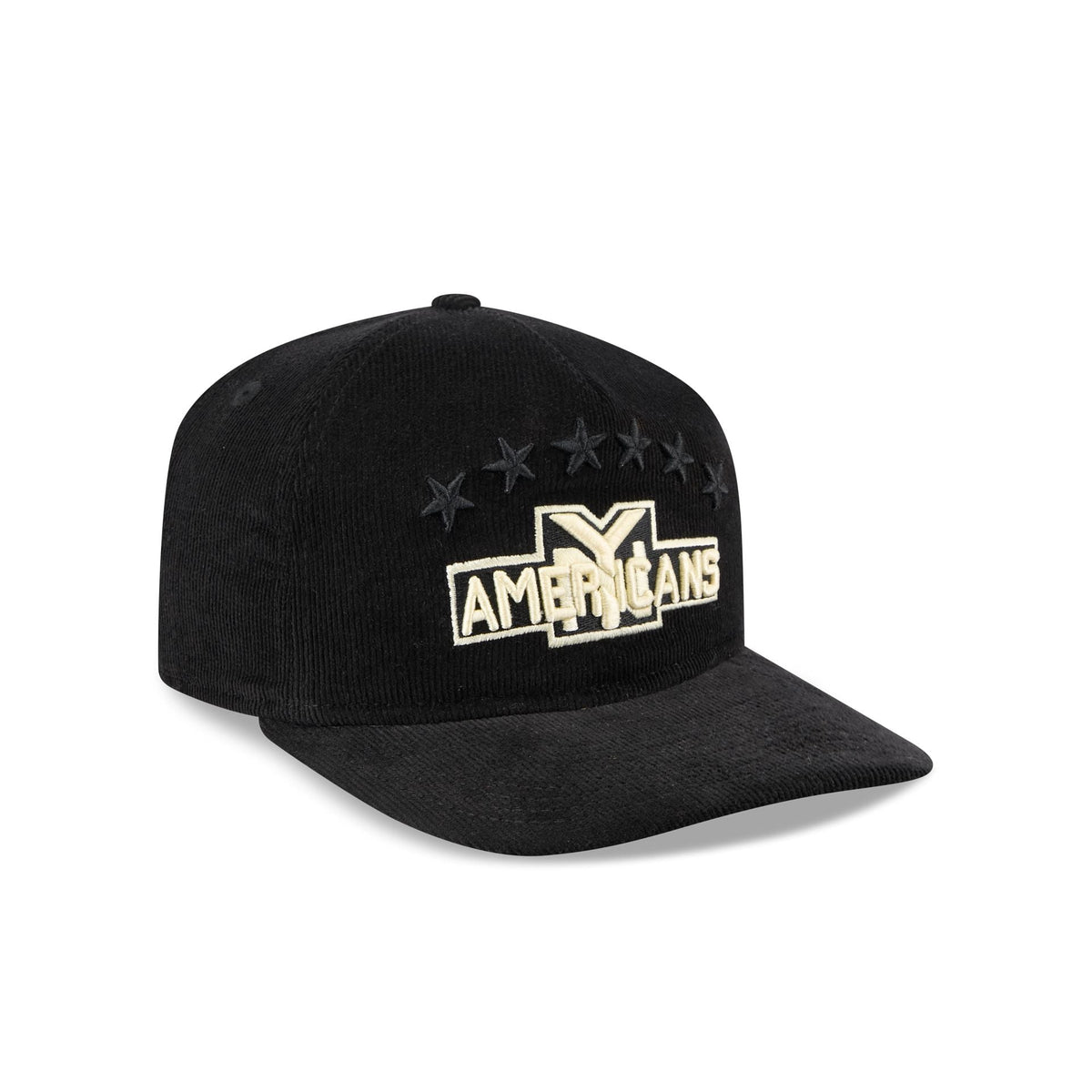 New York Americans Nostalgic Black Corduroy 19TWENTY Adjustable Hat
