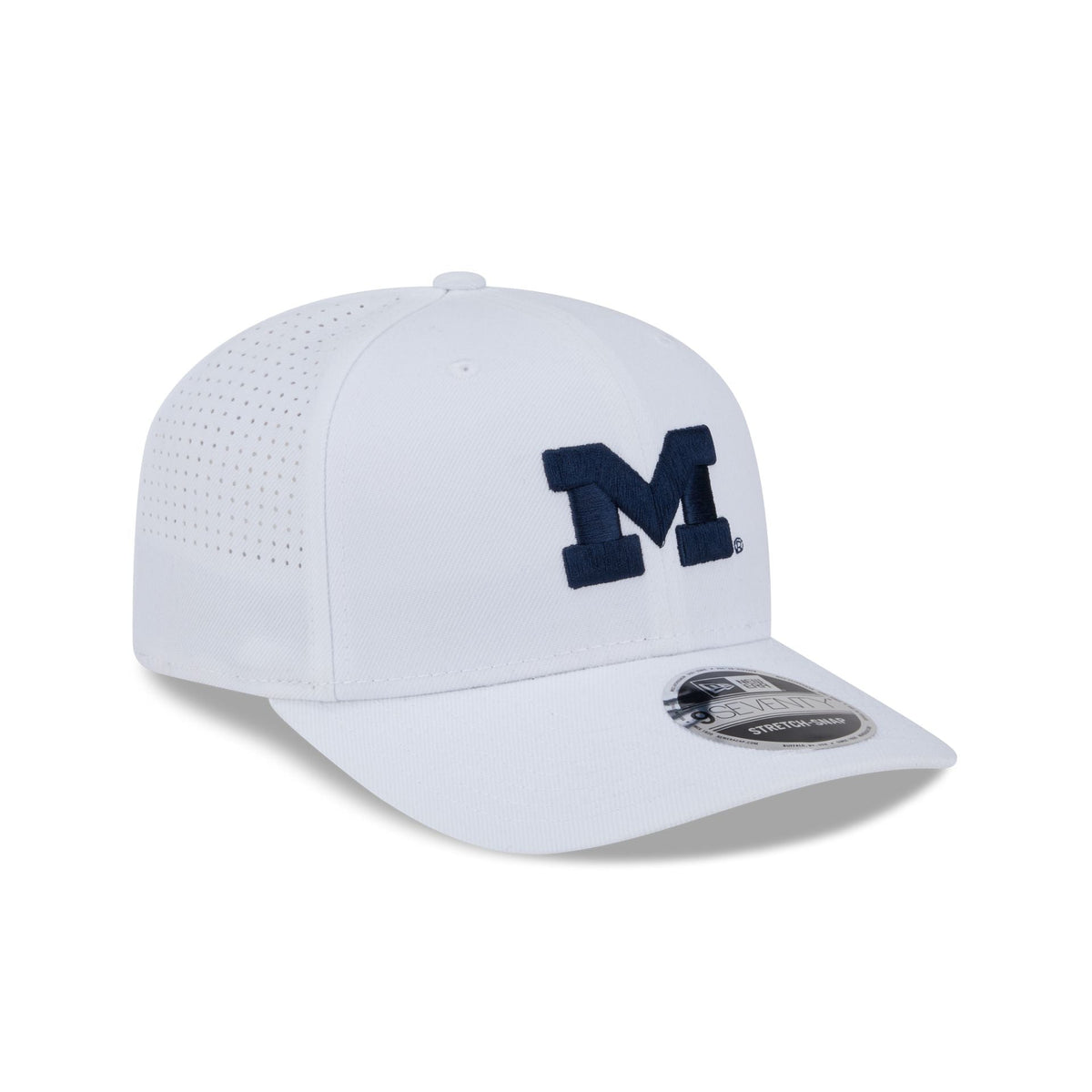 Michigan Wolverines Optic White Performance 9SEVENTY Stretch-Snap Hat