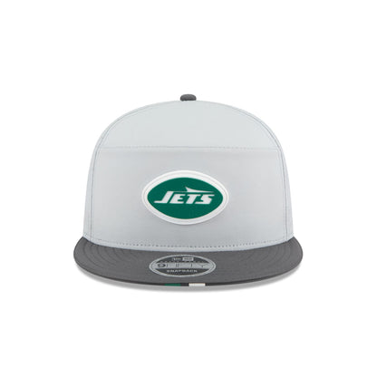 New York Jets 2025 Training Gray Split Panel 9FIFTY Snapback Hat
