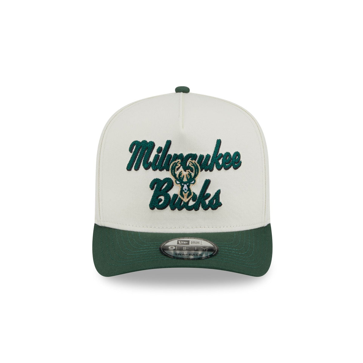 Milwaukee Bucks Chainstitch 9FIFTY A-Frame Snapback Hat