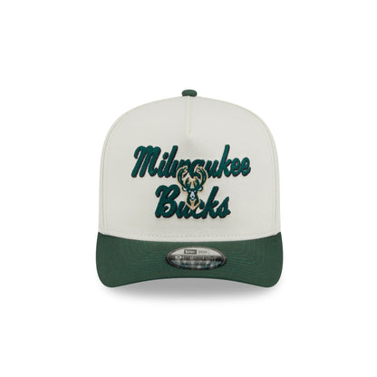 Milwaukee Bucks Chainstitch 9FIFTY A-Frame Snapback Hat