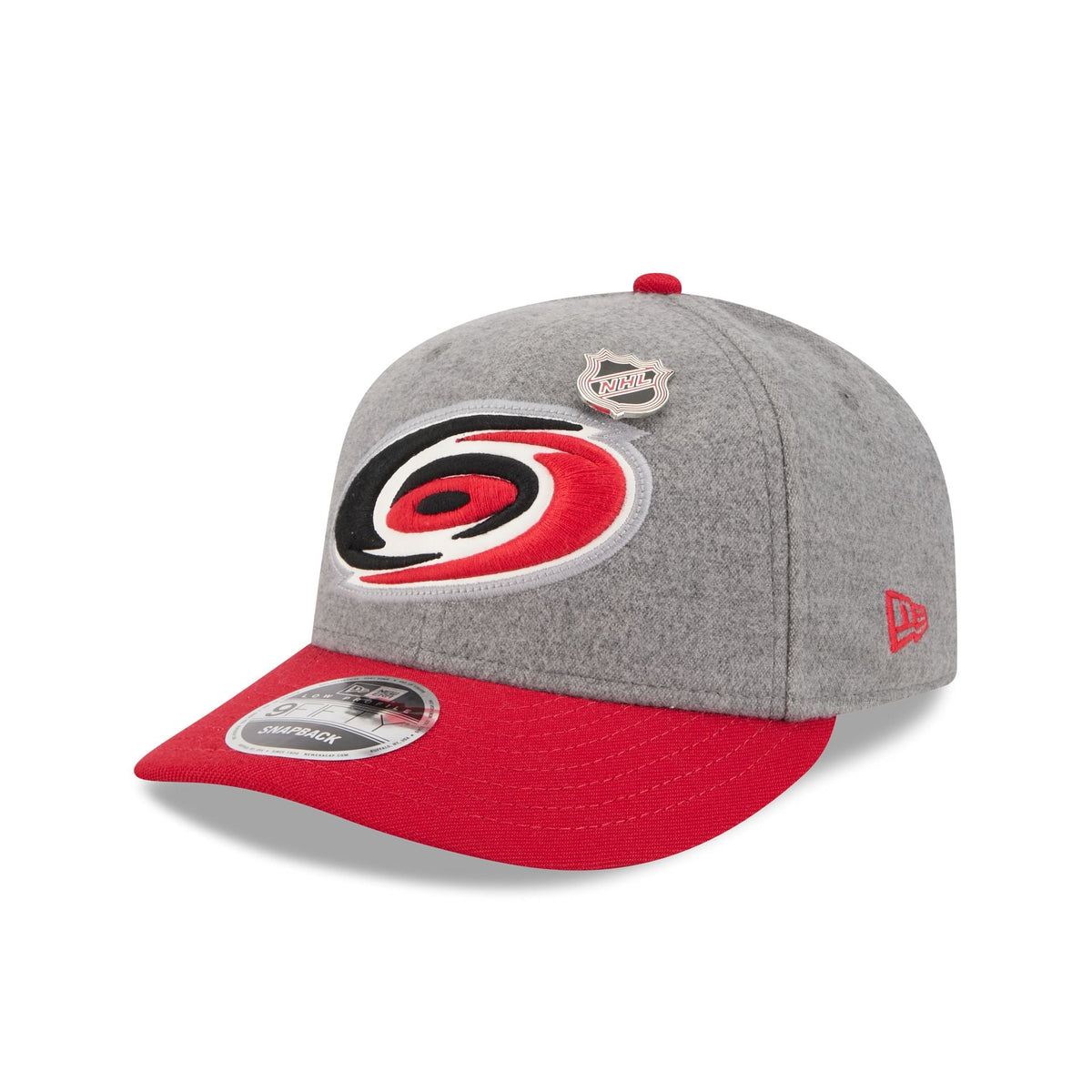 Carolina Hurricanes Heather Gray Wool Low Profile 9FIFTY Snapback Hat