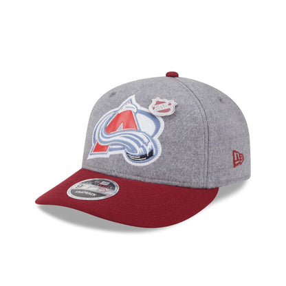 Colorado Avalanche Heather Gray Wool Low Profile 9FIFTY Snapback Hat