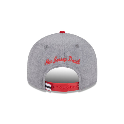 New Jersey Devils Heather Gray Wool Low Profile 9FIFTY Snapback Hat