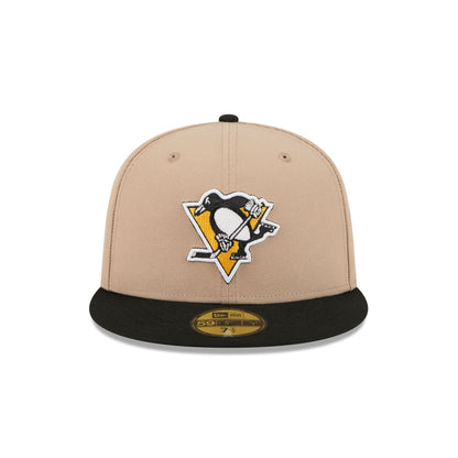 Pittsburgh Penguins Camel 59FIFTY Fitted Hat
