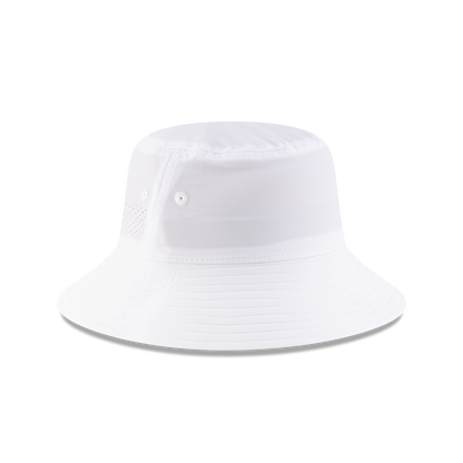 New Era Branded White Golf Stretch Bucket Hat