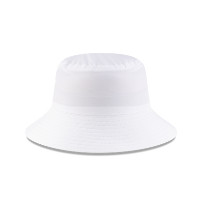 New Era Branded White Golf Stretch Bucket Hat