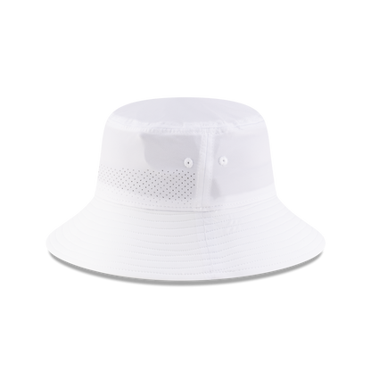 New Era Branded White Golf Stretch Bucket Hat