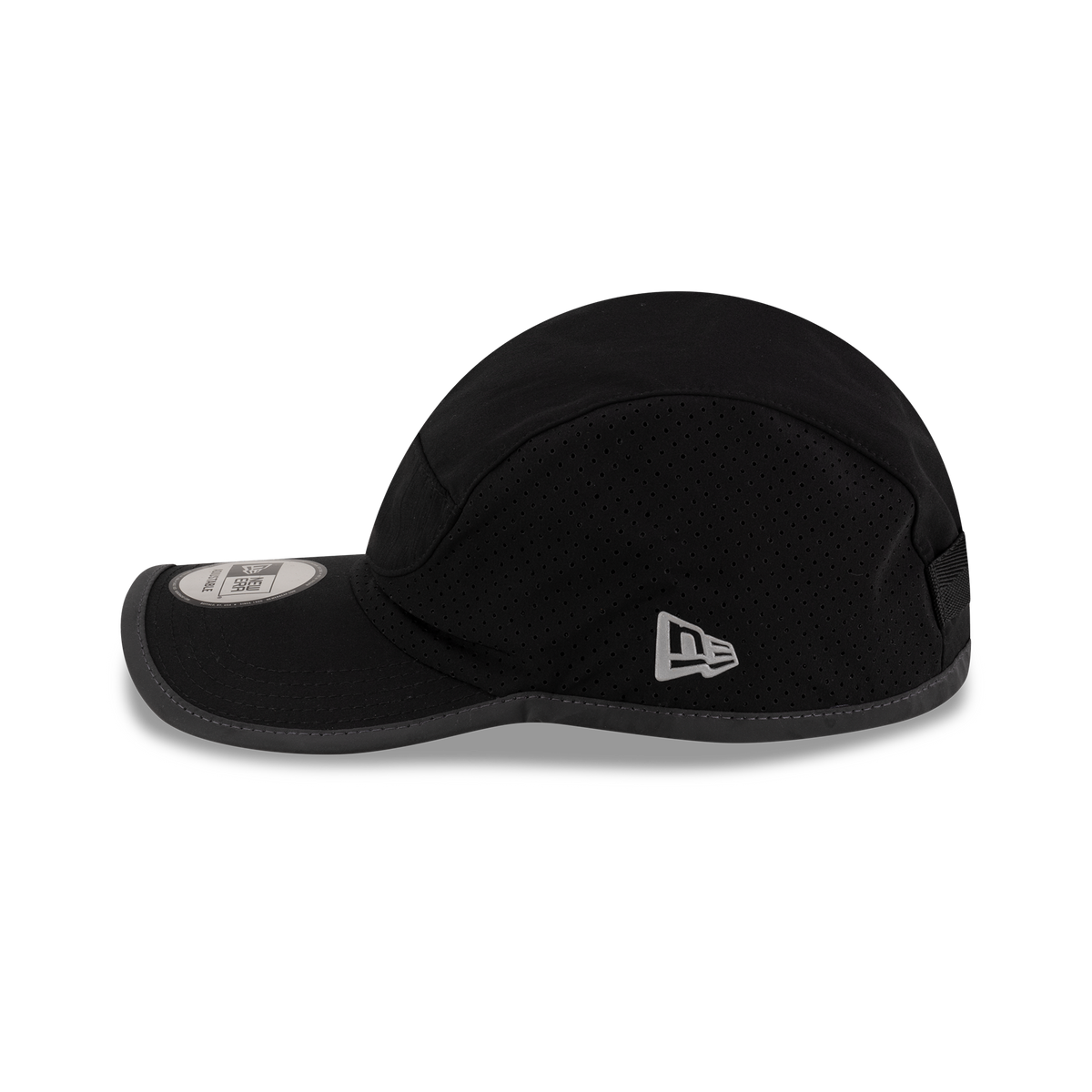 New Era Branded Train Performance Black Runner Hat