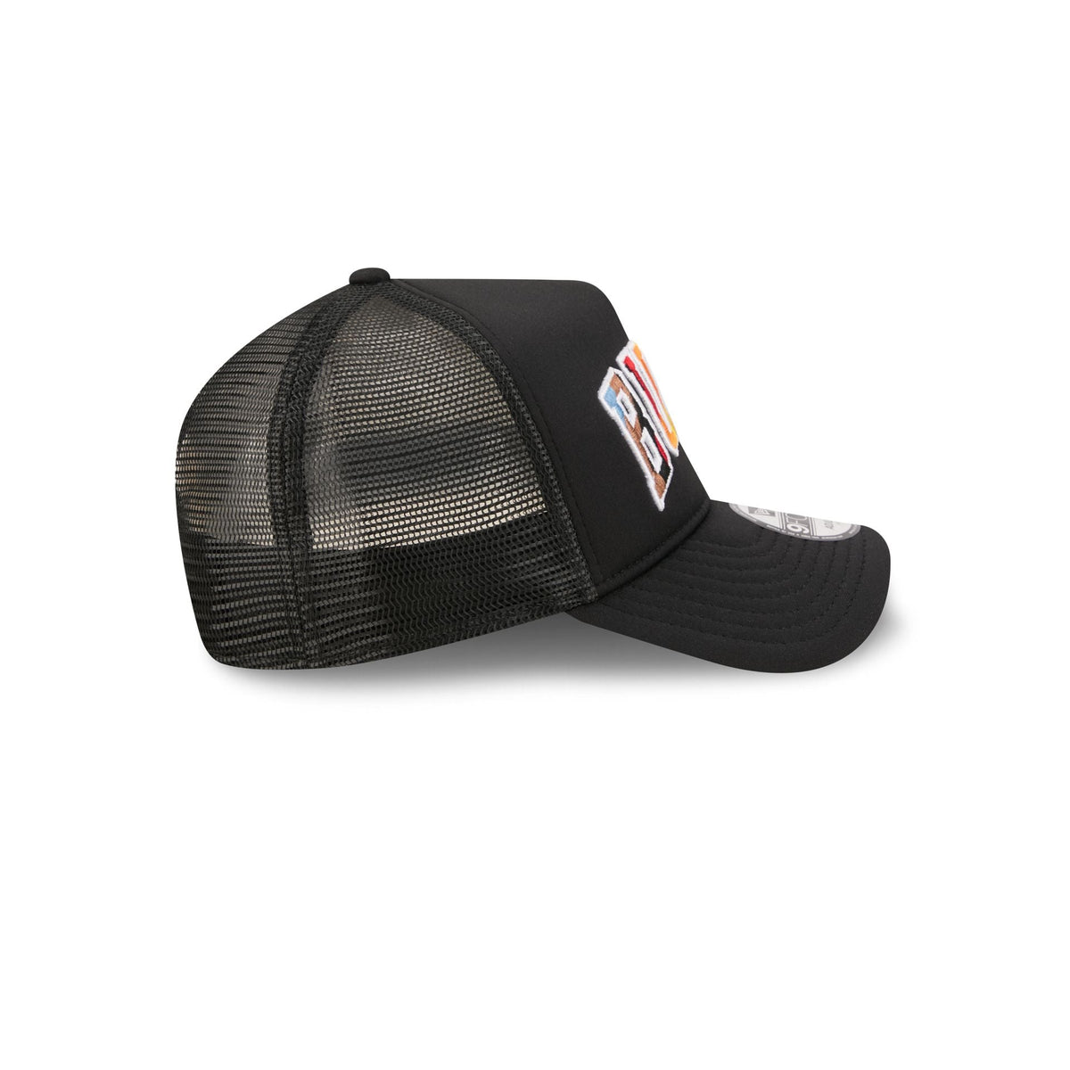 Chicago Bulls Rainbow Wordmark 9FORTY A-Frame Trucker Hat