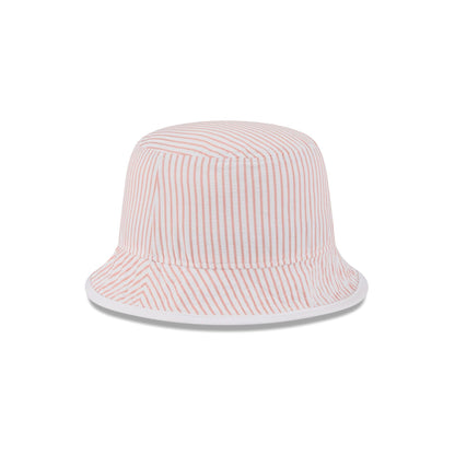 New Era Cap Peach Pinstripe Bucket Hat