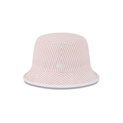 New Era Cap Peach Pinstripe Bucket Hat
