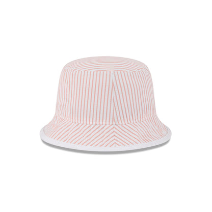 New Era Cap Peach Pinstripe Bucket Hat