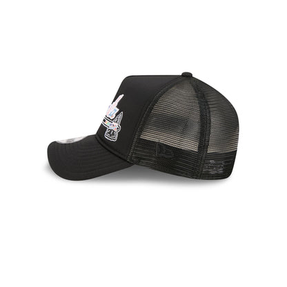 Atlanta Braves Rainbow Wordmark 9FORTY A-Frame Trucker Hat