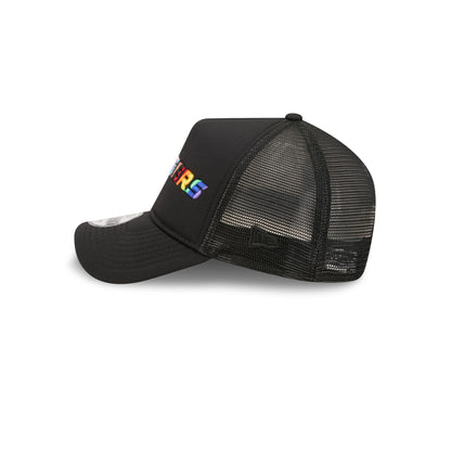 Los Angeles Chargers Rainbow Wordmark 9FORTY A-Frame Trucker Hat