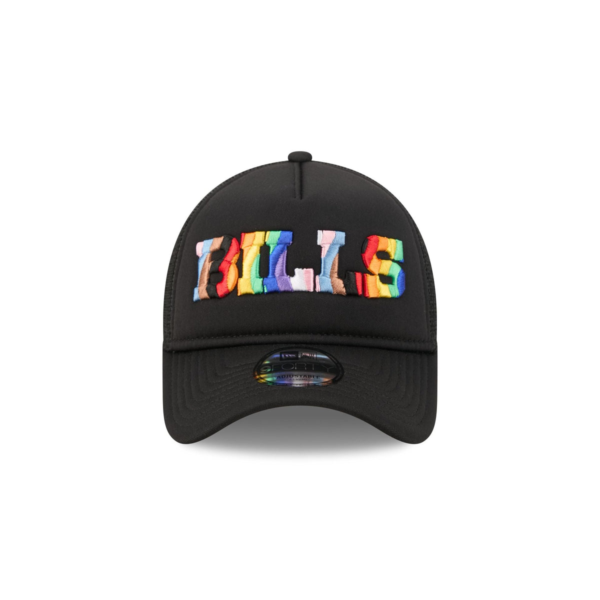 Buffalo Bills Rainbow Wordmark 9FORTY A-Frame Trucker Hat