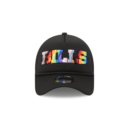 Buffalo Bills Rainbow Wordmark 9FORTY A-Frame Trucker Hat