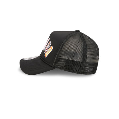 Chicago Cubs Rainbow Wordmark 9FORTY A-Frame Trucker Hat