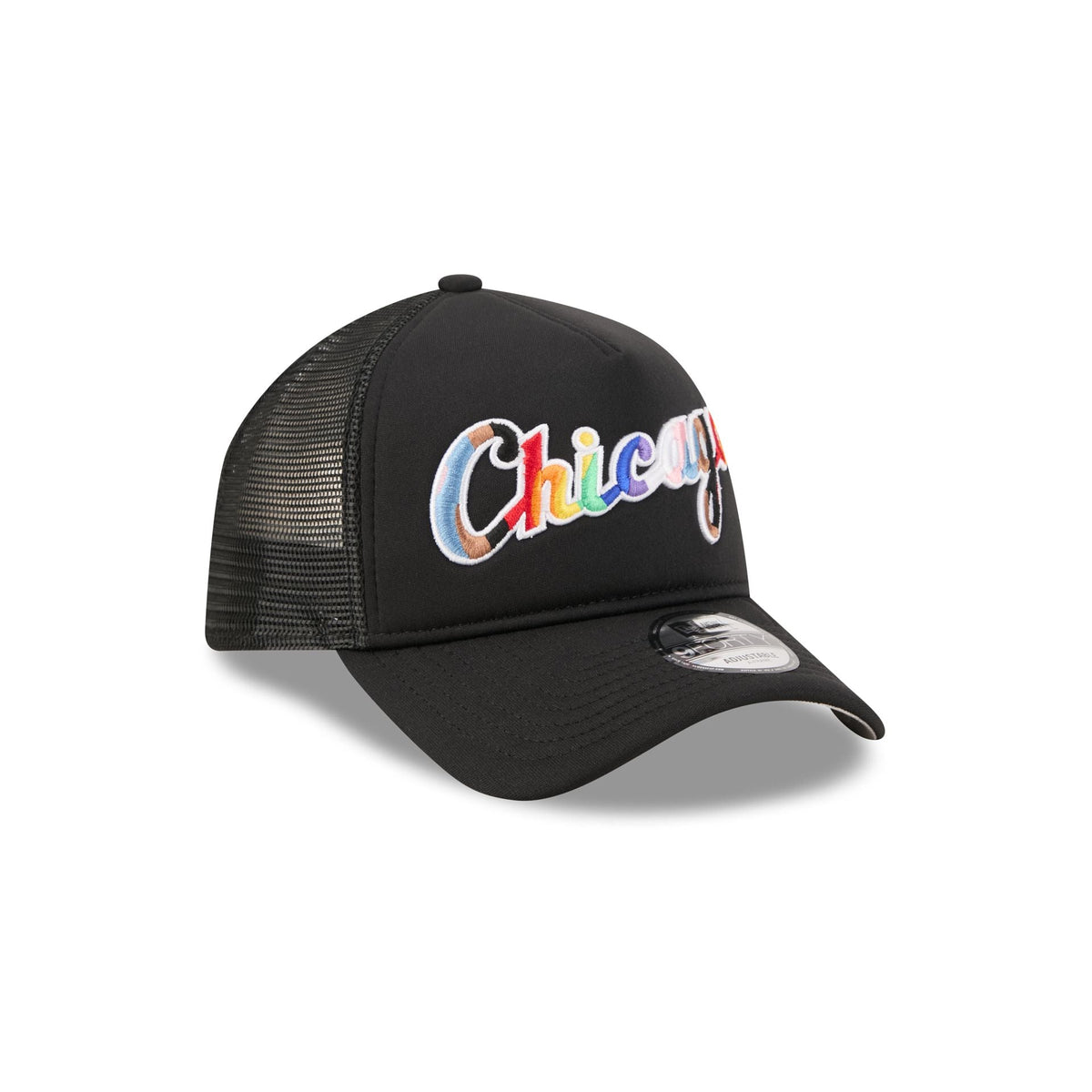 Chicago White Sox Rainbow Wordmark 9FORTY A-Frame Trucker Hat