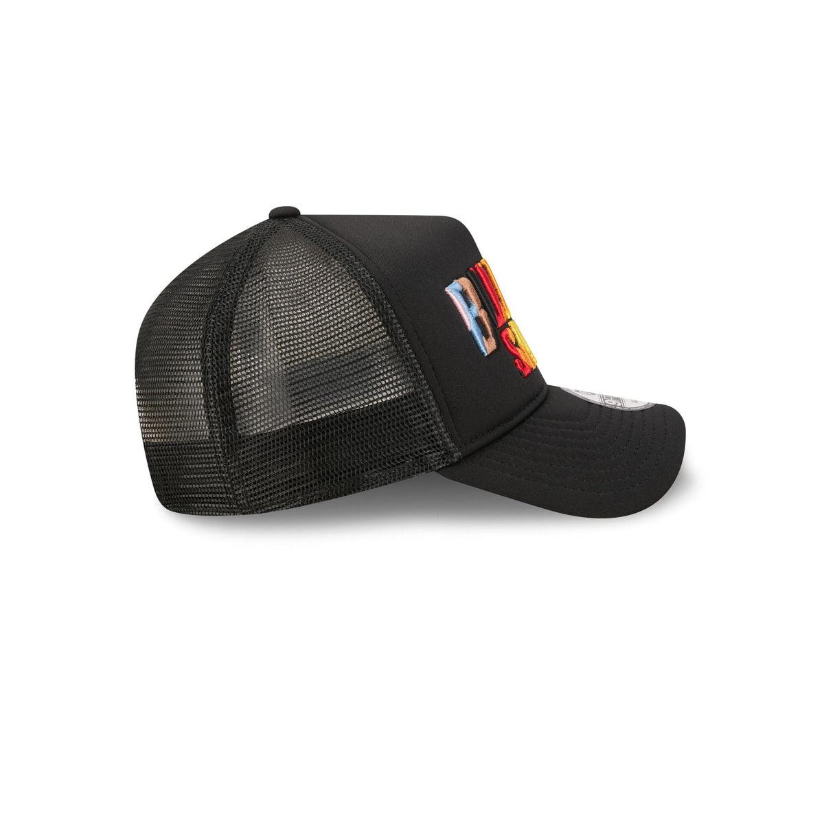 Buffalo Sabres Rainbow Wordmark 9FORTY A-Frame Trucker Hat