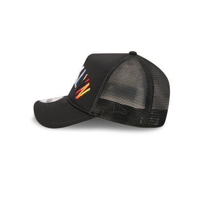 Brooklyn Nets Rainbow Wordmark 9FORTY A-Frame Trucker Hat