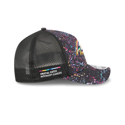 Baltimore Ravens 2025 Crucial Catch 9FORTY M-Crown A-Frame Trucker Hat