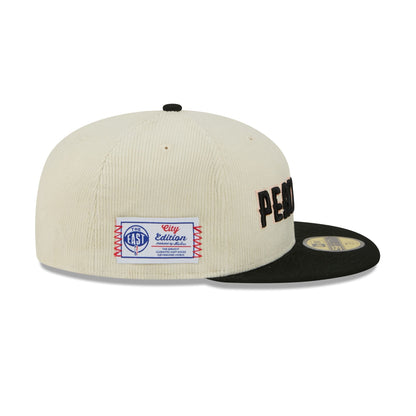 Atlanta Hawks 2025 City Edition Chrome White Corduroy 59FIFTY Fitted Hat