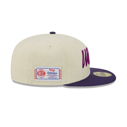 Minnesota Timberwolves 2025 City Edition Chrome White Corduroy 59FIFTY Fitted Hat