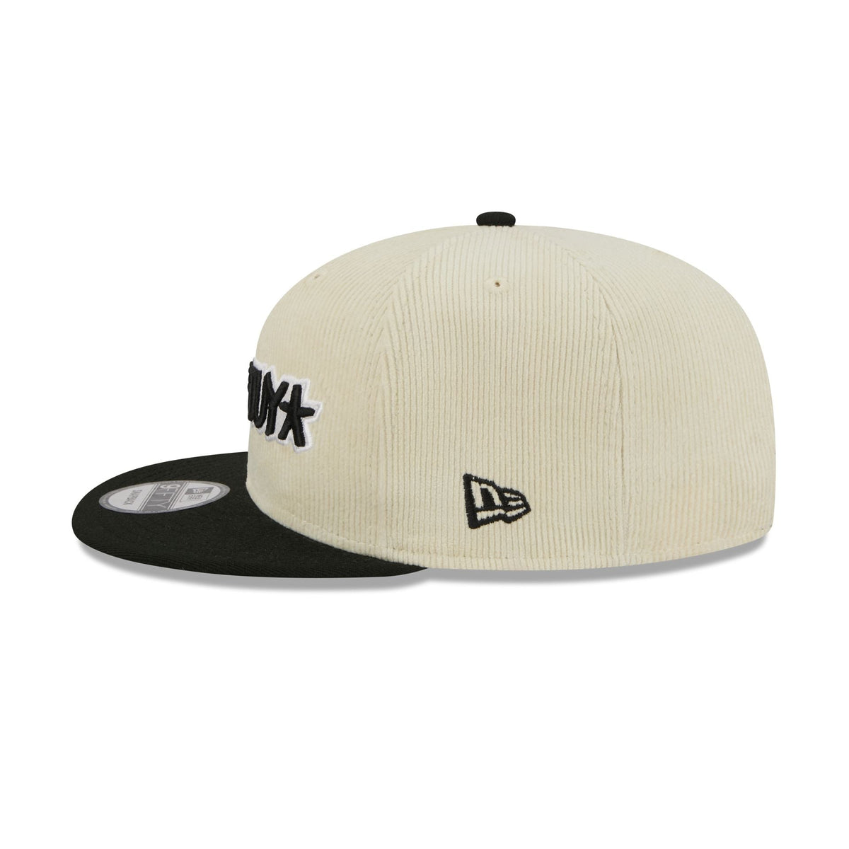 Brooklyn Nets 2025 City Edition Chrome White Corduroy 9FIFTY Snapback Hat